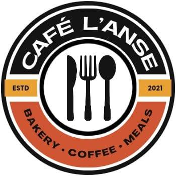 Cafe L'Anse logo dinner plate with Bakery, Coffee, and Meals