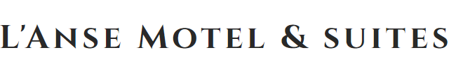 L'Anse Motel & Suites black text on white background.