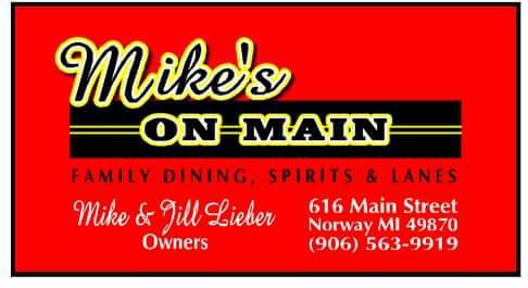 Mike's On Main Logo - Family Dining, Spirits, and Lanes