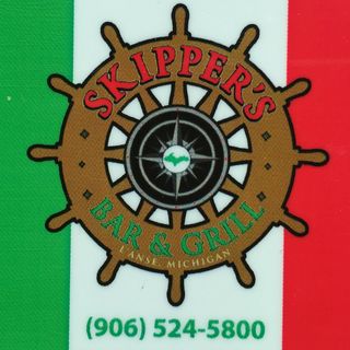 Skipper's Bar and Grill logo with phone number.