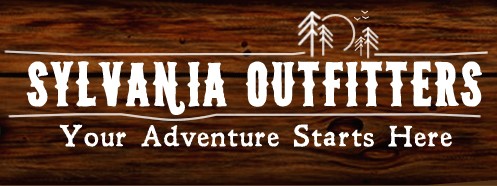 Sylvania Outfitters sign - Your Adventure Starts Here