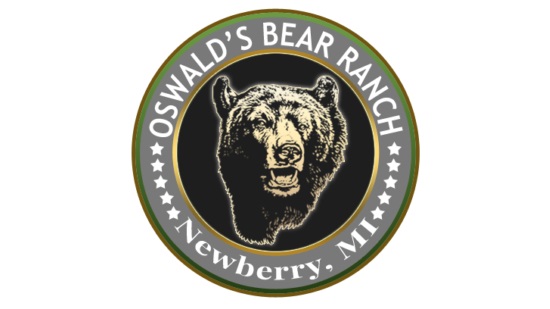 Oswald's Bear Ranch logo, with a picture of a bear in the center.