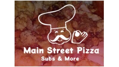 Main Street Pizza logo of chef making a magnifique sign