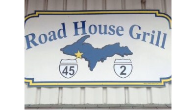 Road House Grill road sign.