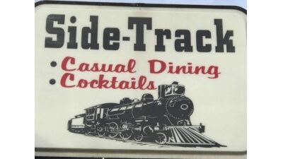 Side Track logo with an old locomotive train.